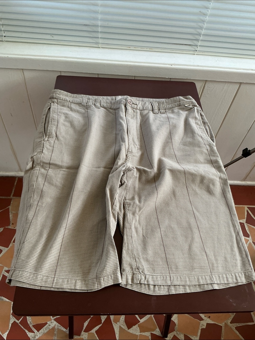 Vans Men's Light Khaki Check Shorts